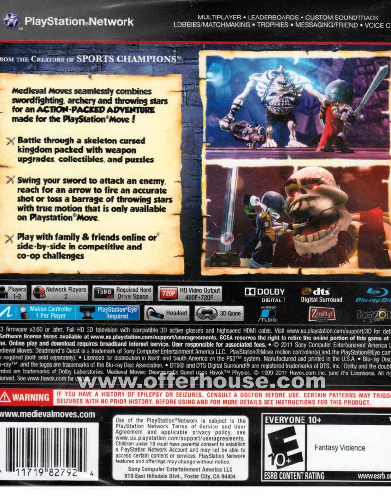 Medieval Moves - Sony PlayStation 3 (PS3) video game collectible - Main Image 2