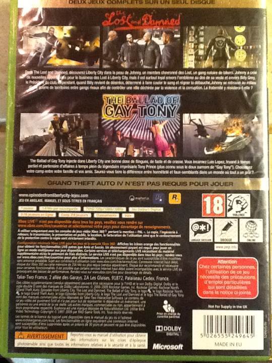 Grand Theft Auto: Episodes From Liberty City - Microsoft Xbox 360 (Rockstar Games - 1) video game collectible [Barcode 5026555249645] - Main Image 2