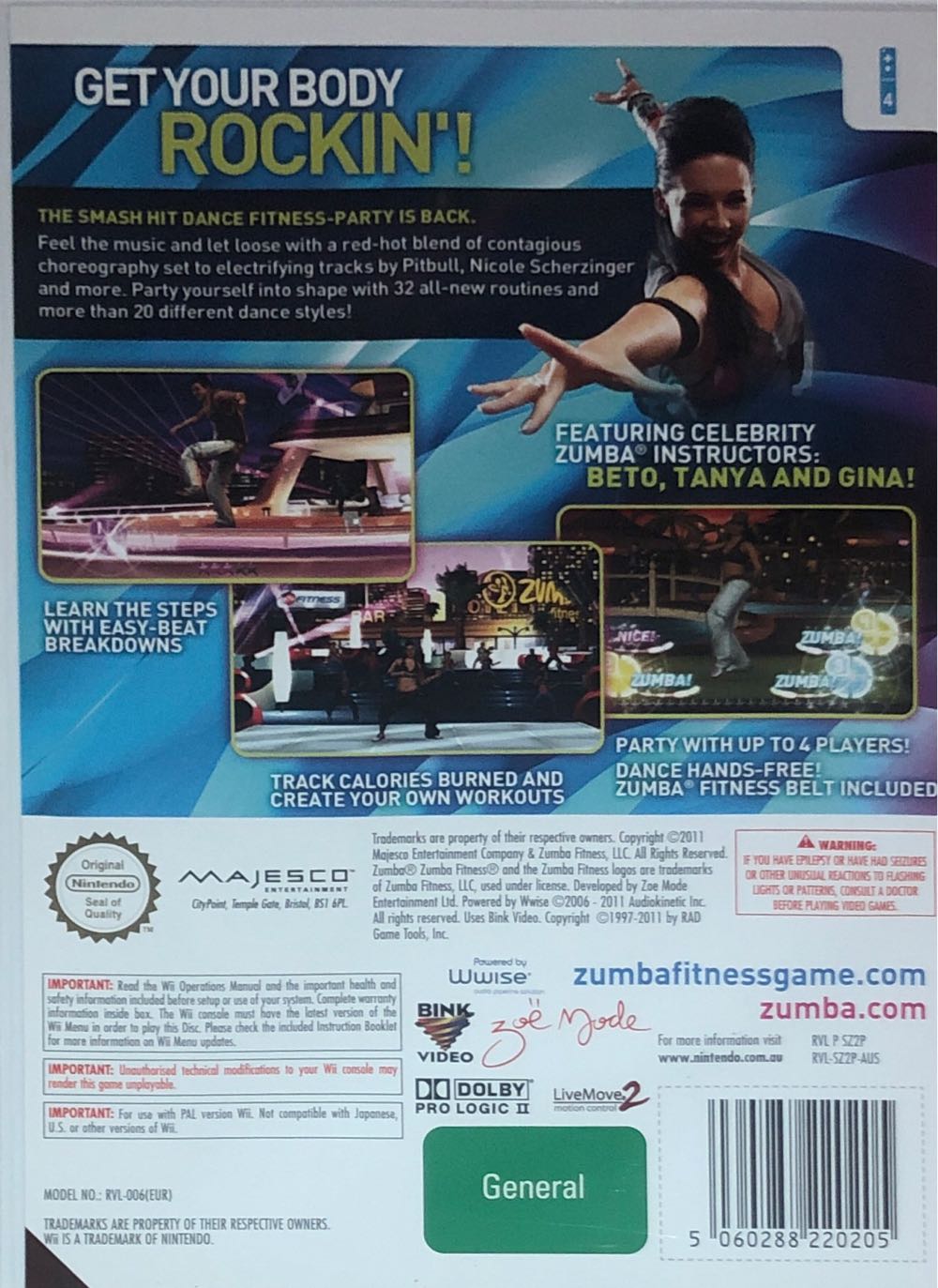 Zumba Fitness 2 - Nintendo Wii video game collectible [Barcode 5060288220205] - Main Image 2