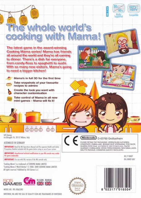 Cooking Mama 2: World Kitchen - Nintendo Wii (505 Games - 2) video game collectible [Barcode 8023171016504] - Main Image 2