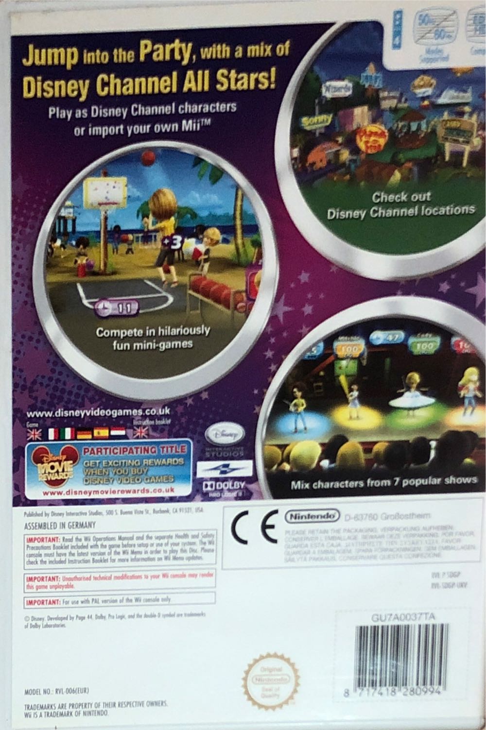 Disney Channel: All Star Party - Nintendo Wii video game collectible [Barcode 8717418280994] - Main Image 2