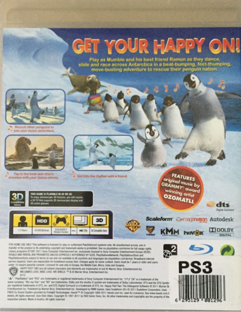 Happy Feet 2 - Sony PlayStation 3 (PS3) video game collectible [Barcode 6295129001296] - Main Image 2