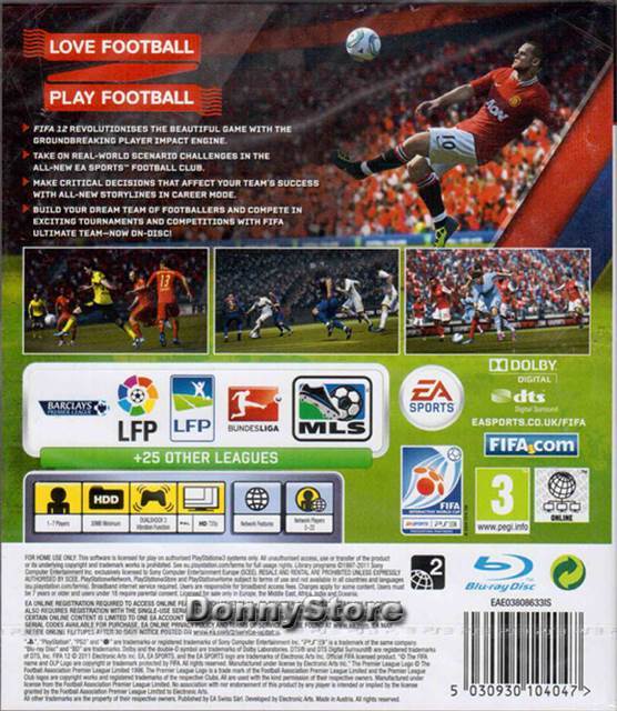 FIFA Soccer 12 - Sony PlayStation 3 (PS3) (Electronic Arts - 4) video game collectible [Barcode 5030942104042] - Main Image 2