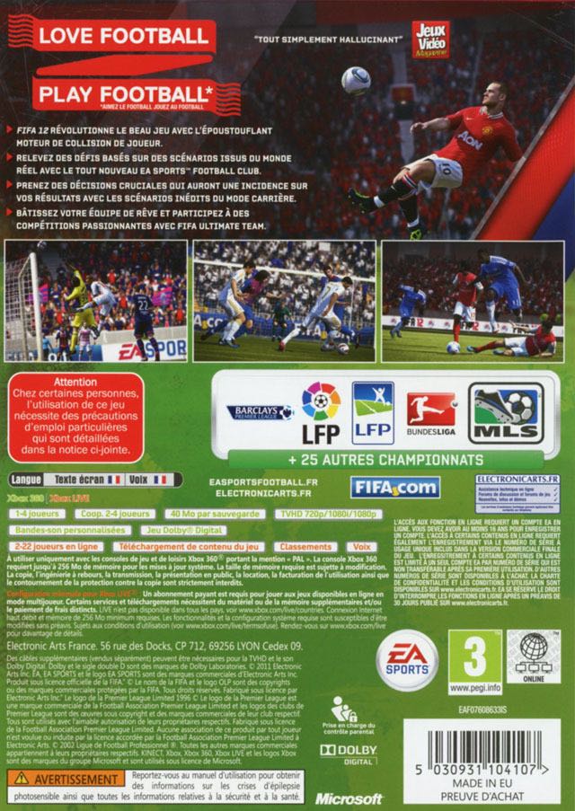 Fifa 12 - Microsoft Xbox 360 (Electronic Arts/EA Games - 4) video game collectible [Barcode 5030945104100] - Main Image 2