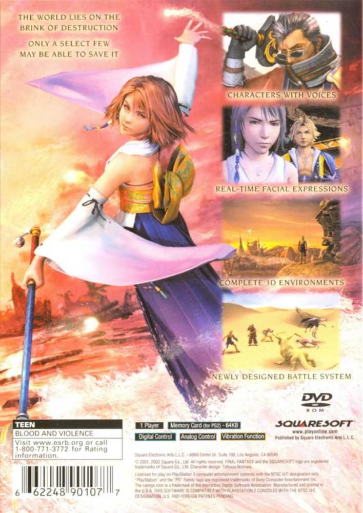 (CD Only) Final Fantasy X - Sony PlayStation 2 (PS2) (SquareSoft - 1) video game collectible [Barcode 0662248901077] - Main Image 2