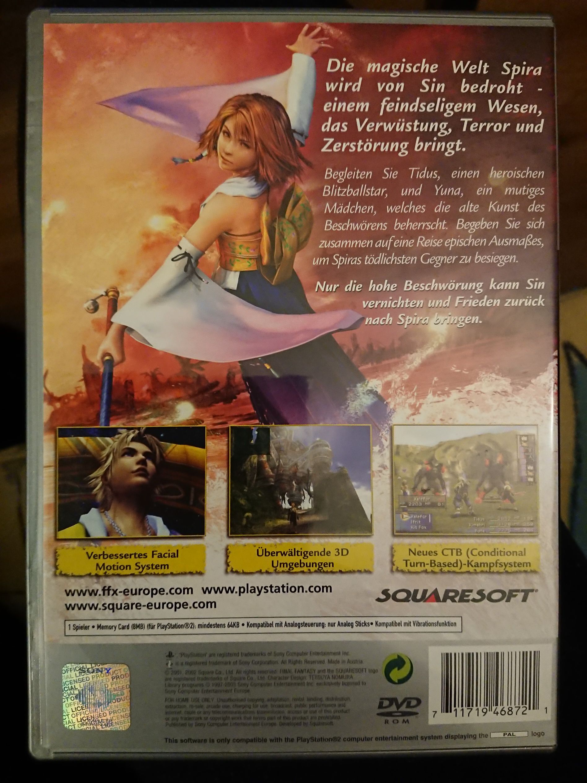 Final Fantasy X - Sony PlayStation 2 (PS2) (Square Enix - 1) video game collectible [Barcode 711719468721] - Main Image 2