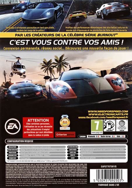 NEED FOR SPEED: HOT PURSUIT - PC ((EA) Electronic Arts) video game collectible [Barcode 5030946092505] - Main Image 2