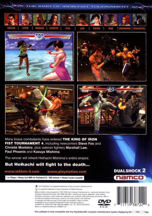 Tekken 4 - Sony PlayStation 2 (PS2) (Namco - 2) video game collectible [Barcode 711719387329] - Main Image 2