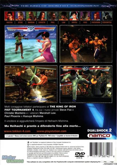 Tekken 4 - Sony PlayStation 2 (PS2) (Namco Bandai - 2) video game collectible [Barcode 711719387725] - Main Image 2