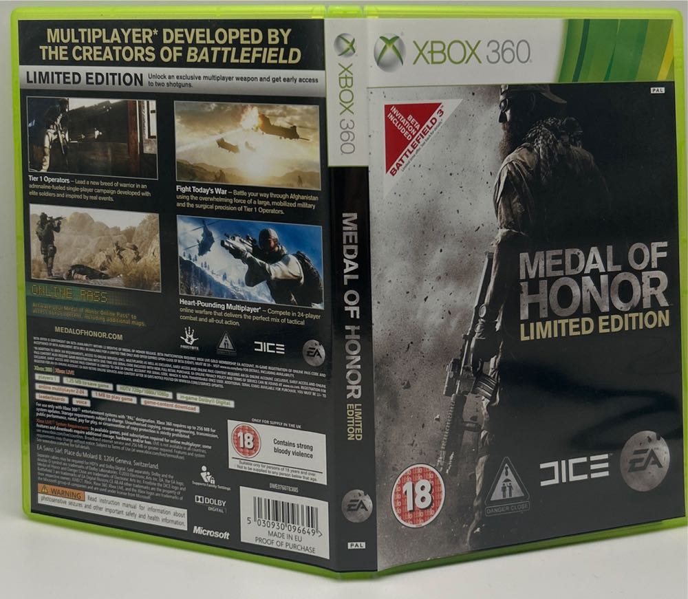 Medal Of Honor - Limited Edition - Microsoft Xbox 360 (Electronic Arts/EA Games - 1) video game collectible [Barcode 5030930096649] - Main Image 3