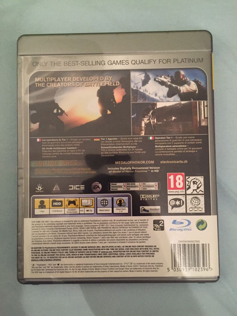 Medal Of Honor - Sony PlayStation 3 (PS3) video game collectible [Barcode 9030942102396] - Main Image 2