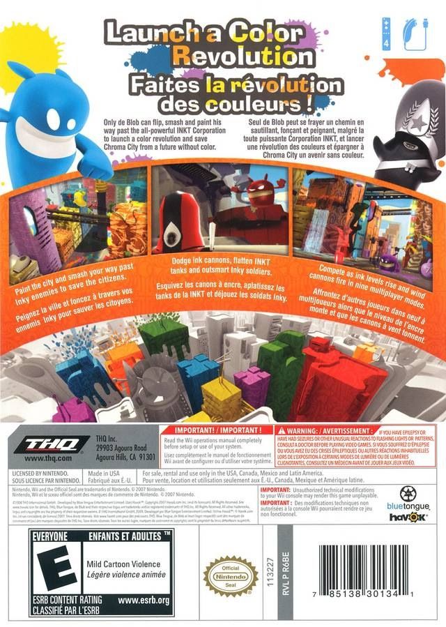 De Blob - Nintendo Wii (THQ - 1) video game collectible - Main Image 2