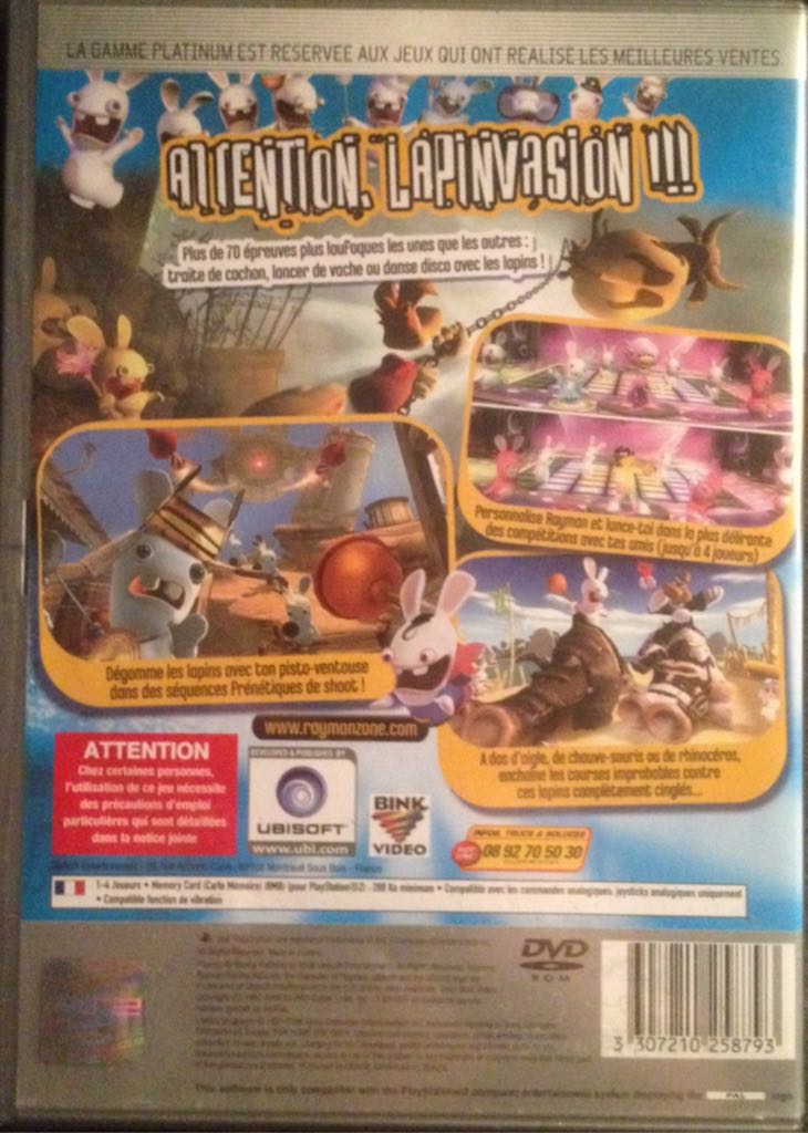 Rayman Contre Les Lapins Crétins - Sony PlayStation 2 (PS2) video game collectible [Barcode 3307210258793] - Main Image 2