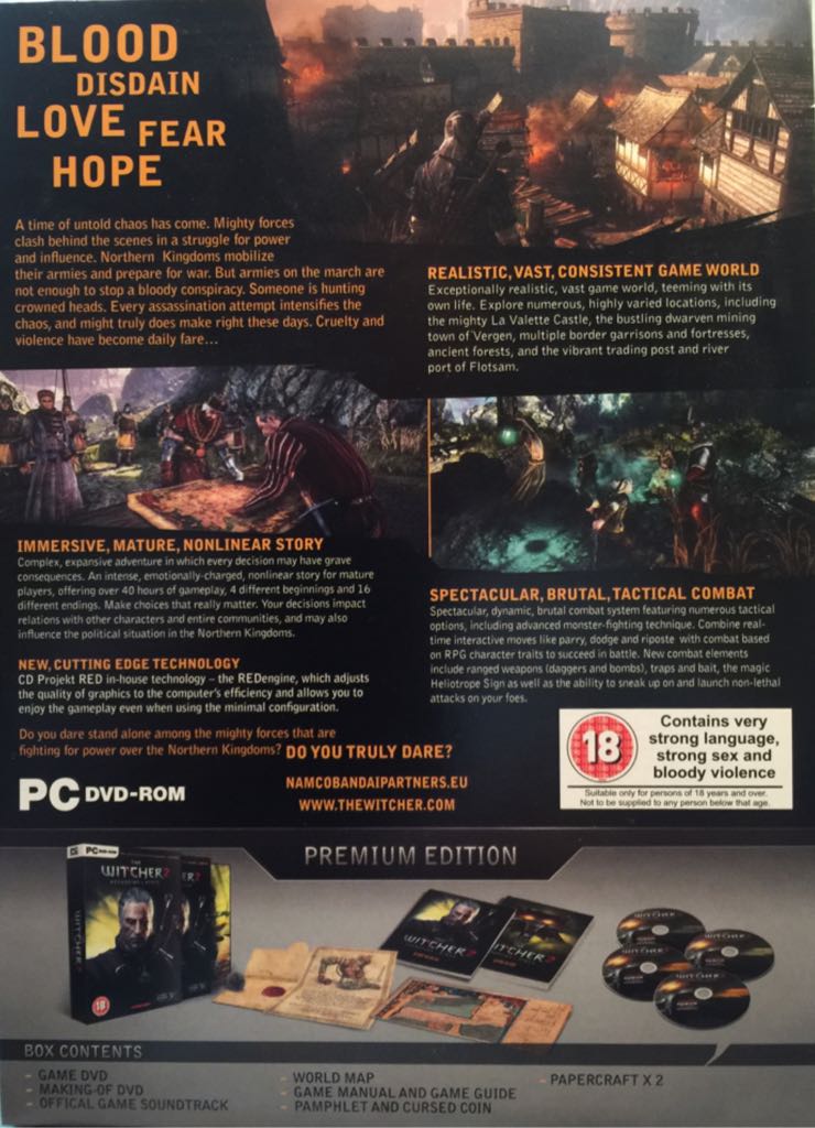 Witcher 2: Assassins of Kings, Premium Edition, The - PC (CD Projekt Red - 1) video game collectible [Barcode 3391891955102] - Main Image 2