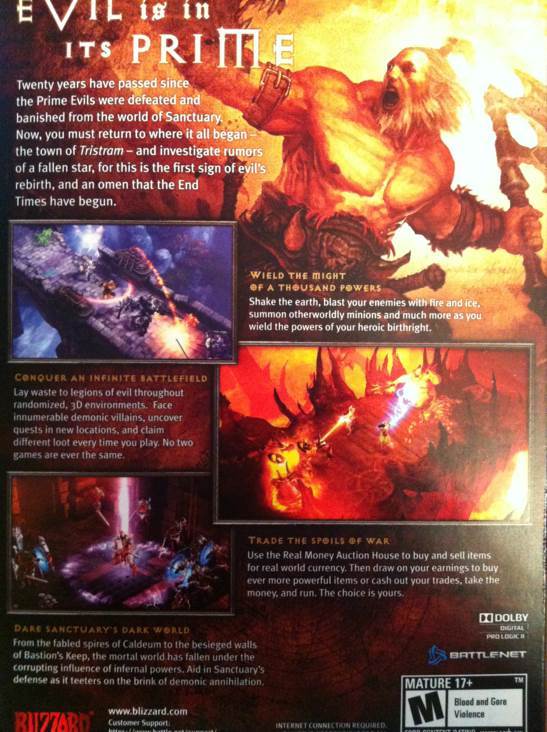 Diablo III - Microsoft Xbox X / S (Blizzard Entertainment - 1) video game collectible [Barcode 020626728515] - Main Image 2