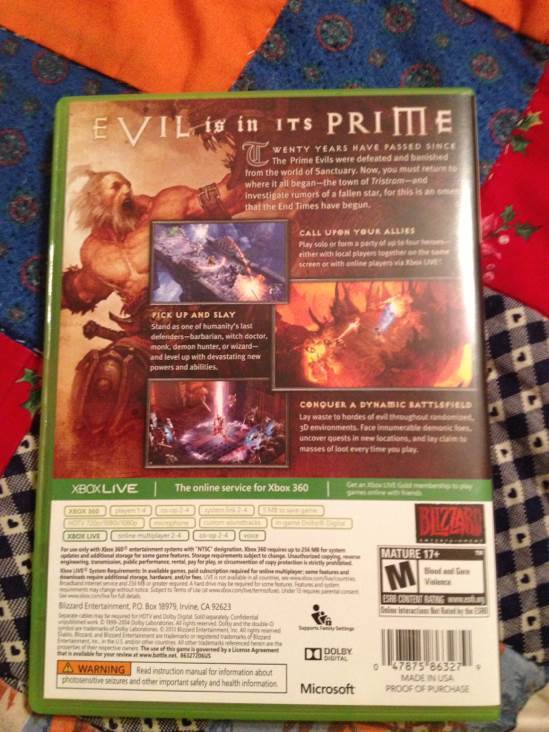 Diablo III - Microsoft Xbox 360 (Blizzard - 4) video game collectible [Barcode 047875863279] - Main Image 2