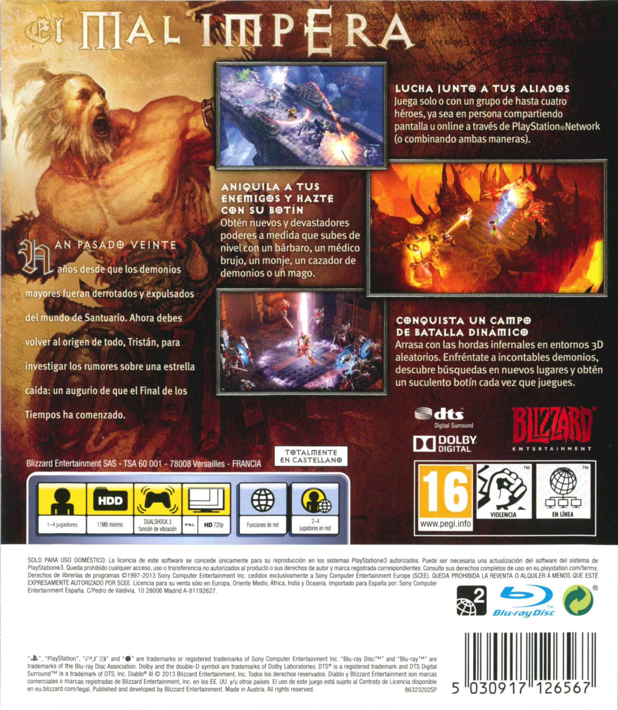 Diablo III - Sony PlayStation 3 (PS3) (Blizzard Entertainment - 1) video game collectible [Barcode 5030917126567] - Main Image 2