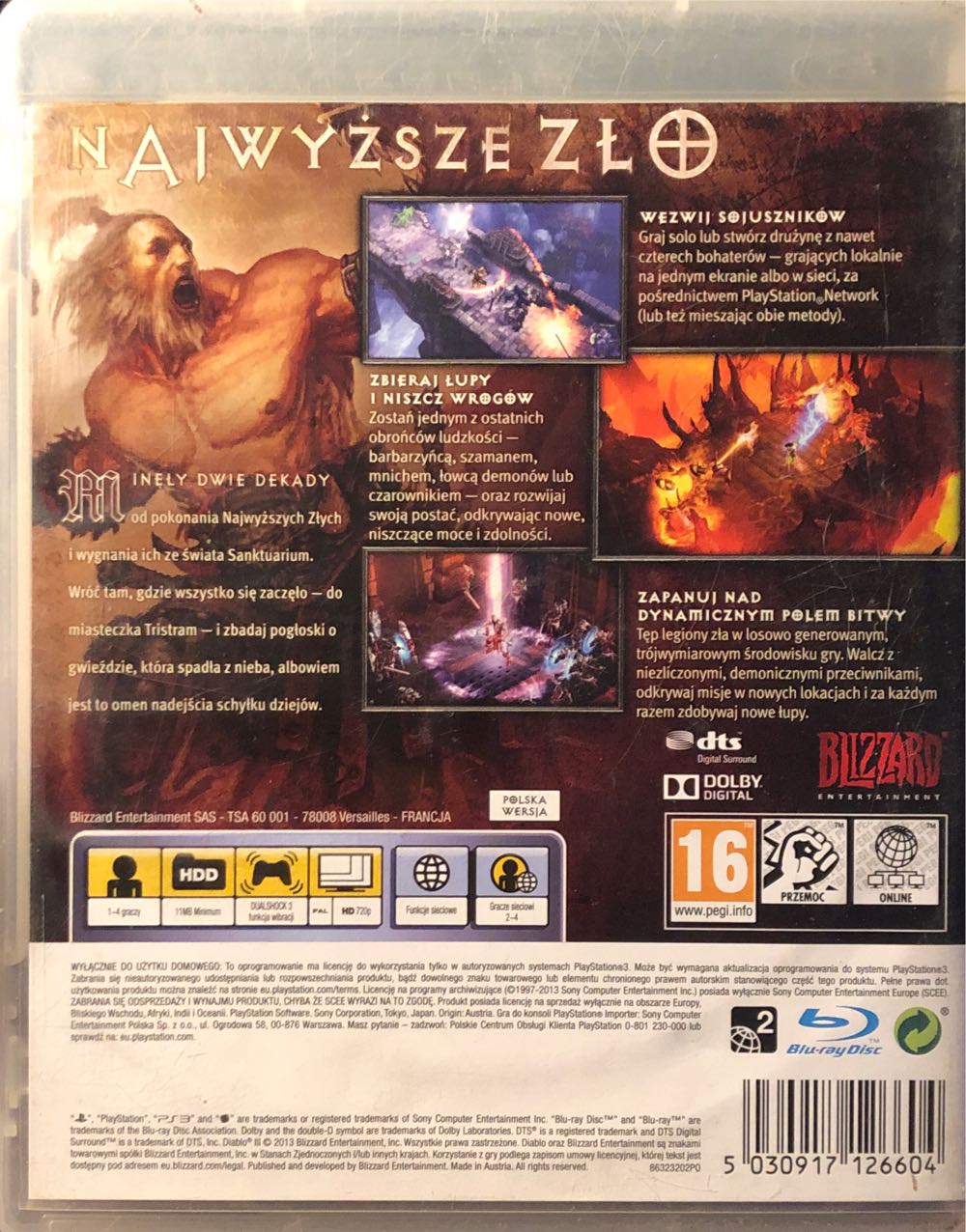 Diablo III - Sony PlayStation 3 (PS3) (Blizzard Entertainment - 1 - 4) video game collectible [Barcode 5030917126604] - Main Image 2