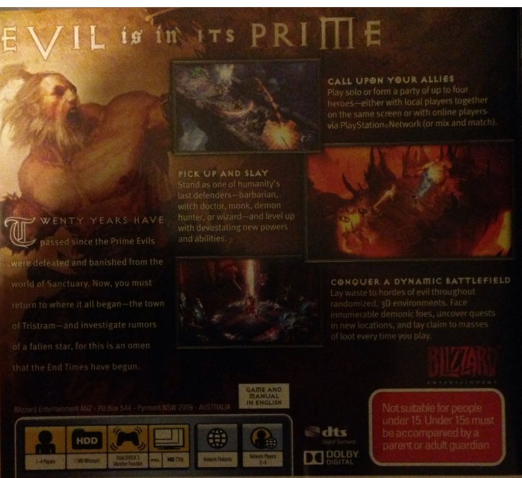 Diablo III - Sony PlayStation 3 (PS3) video game collectible [Barcode 5030917129667] - Main Image 2