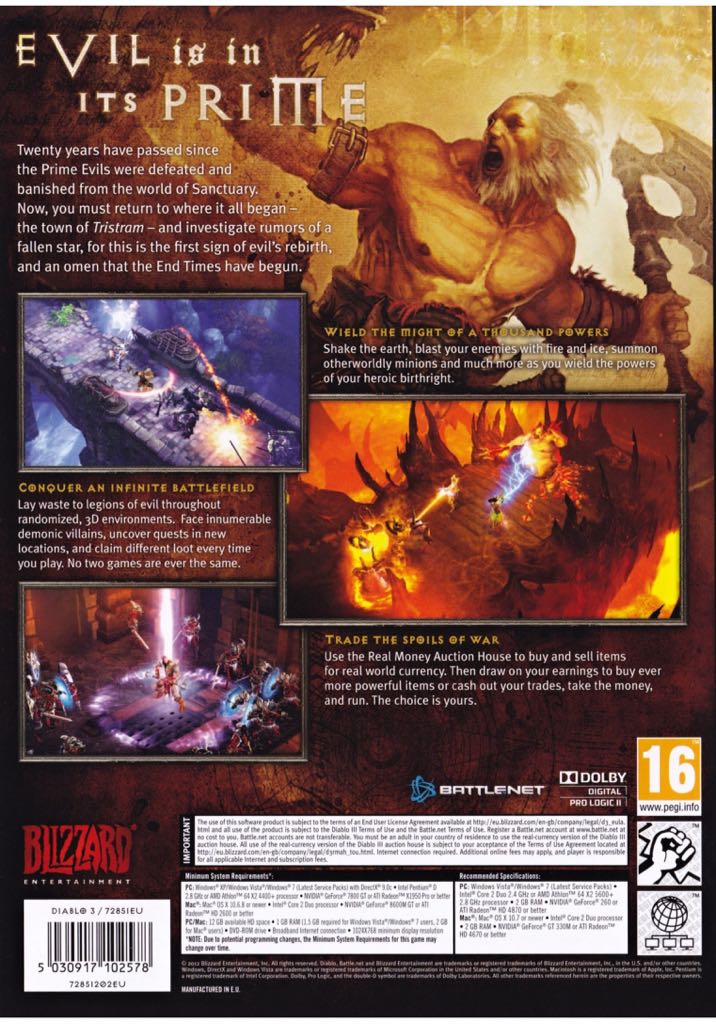 Diablo III - Microsoft Xbox 360 (Blizzard Entertainment - 1-4) video game collectible - Main Image 2
