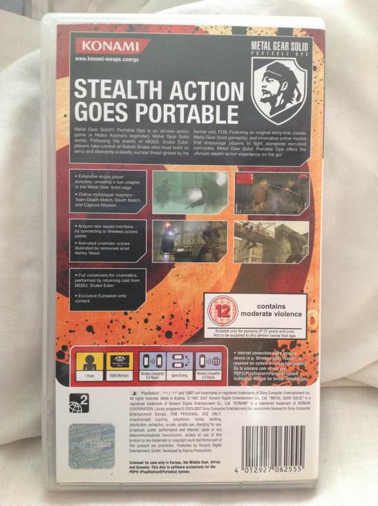 Metal Gear Solid: Portable Ops - Sony PlayStation Portable (PSP) (Konami - 6) video game collectible [Barcode 4012927062555] - Main Image 2