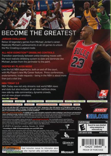 NBA 2K11 - Nintendo Wii (2K Sports - 4) video game collectible [Barcode 710425348518] - Main Image 2