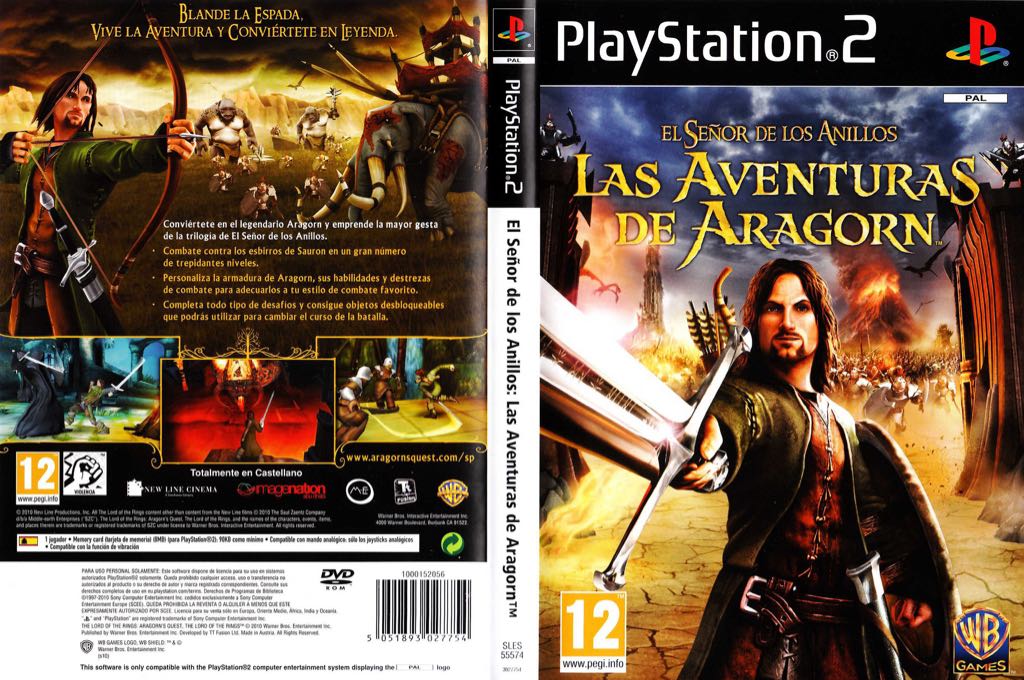 Lord Of The Rings: Aragorn’s Quest - Sony PlayStation 2 (PS2) video game collectible [Barcode 5051892009911] - Main Image 2