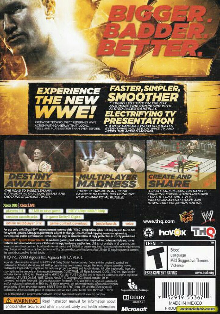 WWE ’12 - Nintendo Wii (THQ) video game collectible - Main Image 2