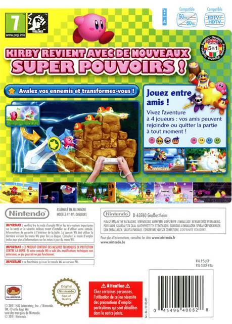 Kirby’s Adventure Wii - Nintendo Wii (Nintendo - 1-2) video game collectible [Barcode 045496400972] - Main Image 2
