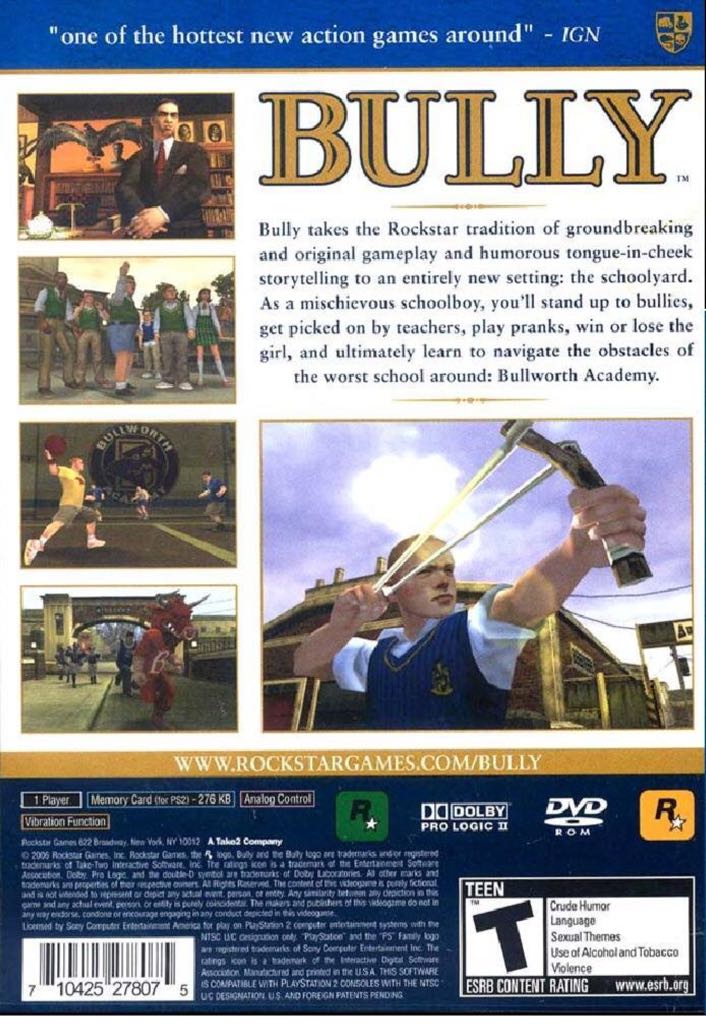 Bully - Sony PlayStation 2 (PS2) (Rockstar Games - 1) video game collectible [Barcode 4180477278075] - Main Image 2