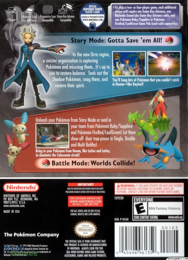 Pokemon Colosseum - Nintendo GameCube (Nintendo) video game collectible [Barcode 45493737] - Main Image 2