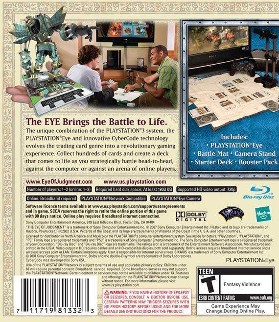 The Eye Of Judgement - Sony PlayStation 3 (PS3) (Sony Computer Entertainment - 2) video game collectible [Barcode 711719813323] - Main Image 2