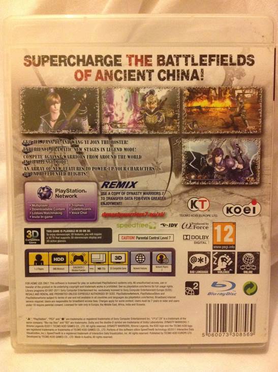 Dynasty Warriors 7 Xtreme Legends - Sony PlayStation 3 (PS3) (Tecmo Koei Europe - 1-2) video game collectible [Barcode 5060073308569] - Main Image 2