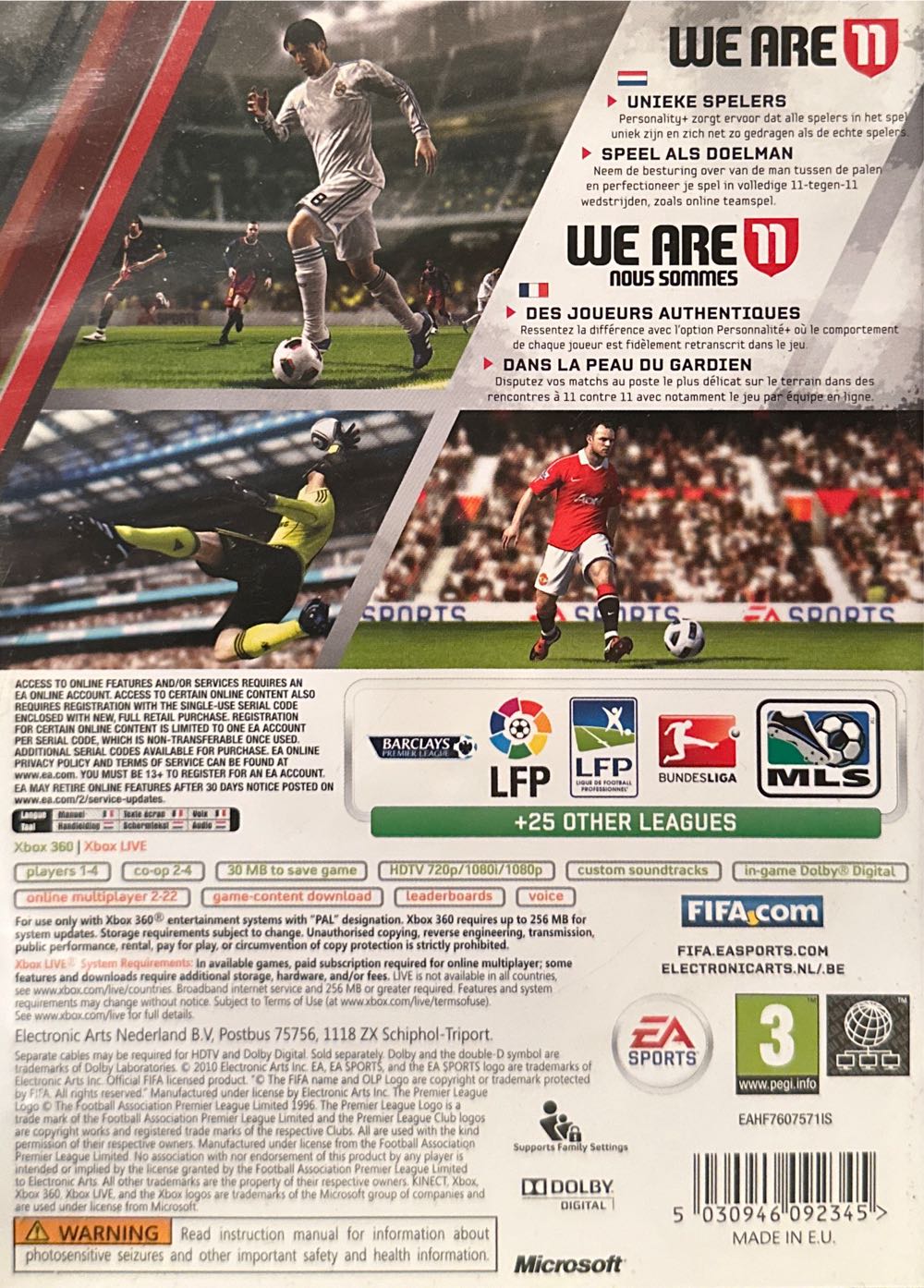FIFA 11 - Microsoft Xbox 360 (EA Swiss - 1-4) video game collectible [Barcode 5030946092345] - Main Image 2