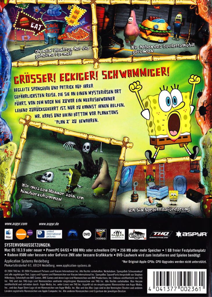 The Spongebob Squarepants Movie - Nintendo GameCube (THQ - 1) video game collectible [Barcode 045288060544] - Main Image 2