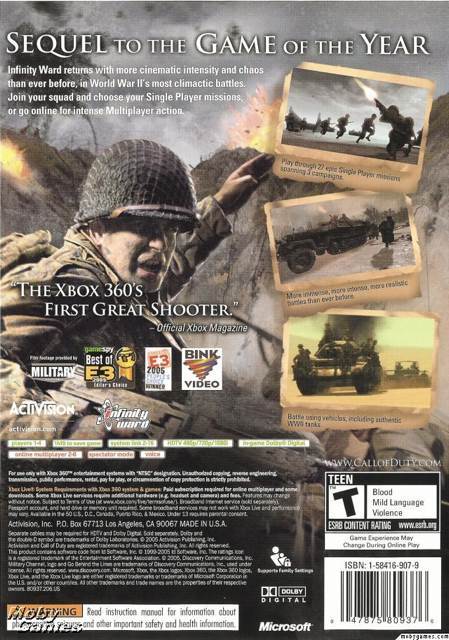 Call Of Duty 2 - Microsoft Xbox 360 (Activision - 4) video game collectible [Barcode 047875809376] - Main Image 2