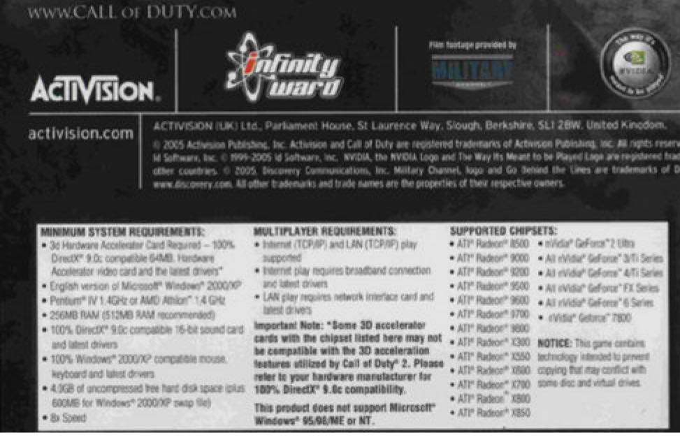 Call Of Duty 2 - PC (infinity ward - 1-16) video game collectible [Barcode 5030917031892] - Main Image 2