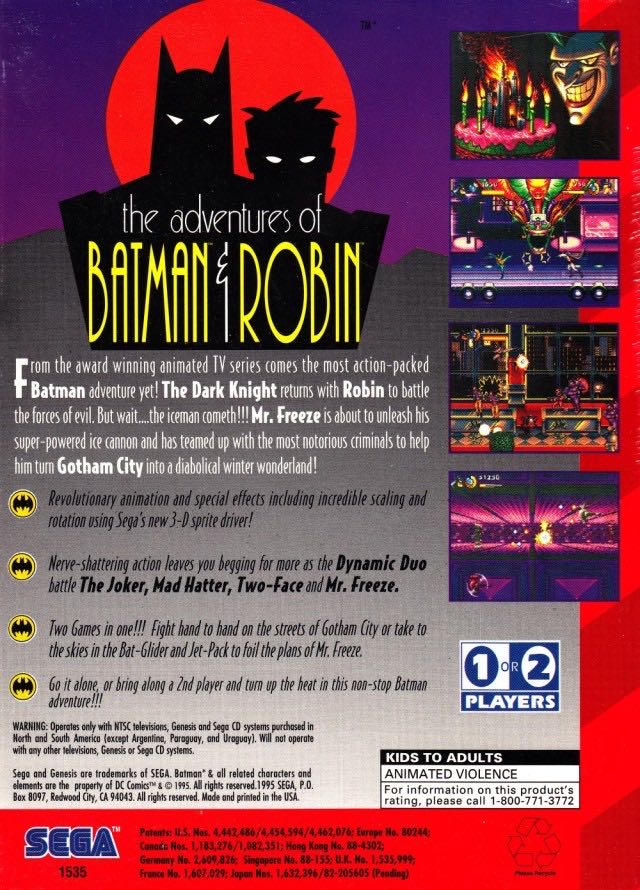 The Adventures of Batman & Robin - Sega Genesis (Mega Drive) (Sega - 2) video game collectible - Main Image 2