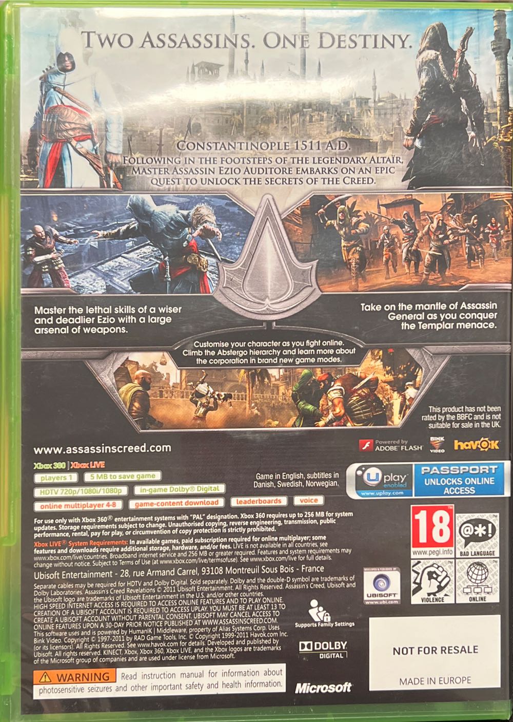 Assasins Creed Revelations - Microsoft Xbox 360 video game collectible - Main Image 2