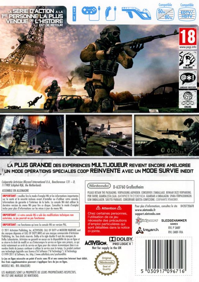 Call of Duty: Modern Warfare 3 - Nintendo Wii video game collectible - Main Image 2