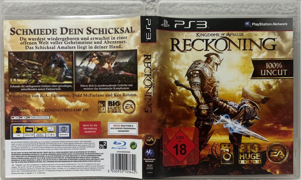 Kingdoms Of Amalur: Reckoning - Sony PlayStation 3 (PS3) (Electronic Arts/EA Games - 1) video game collectible [Barcode 5030932103642] - Main Image 3