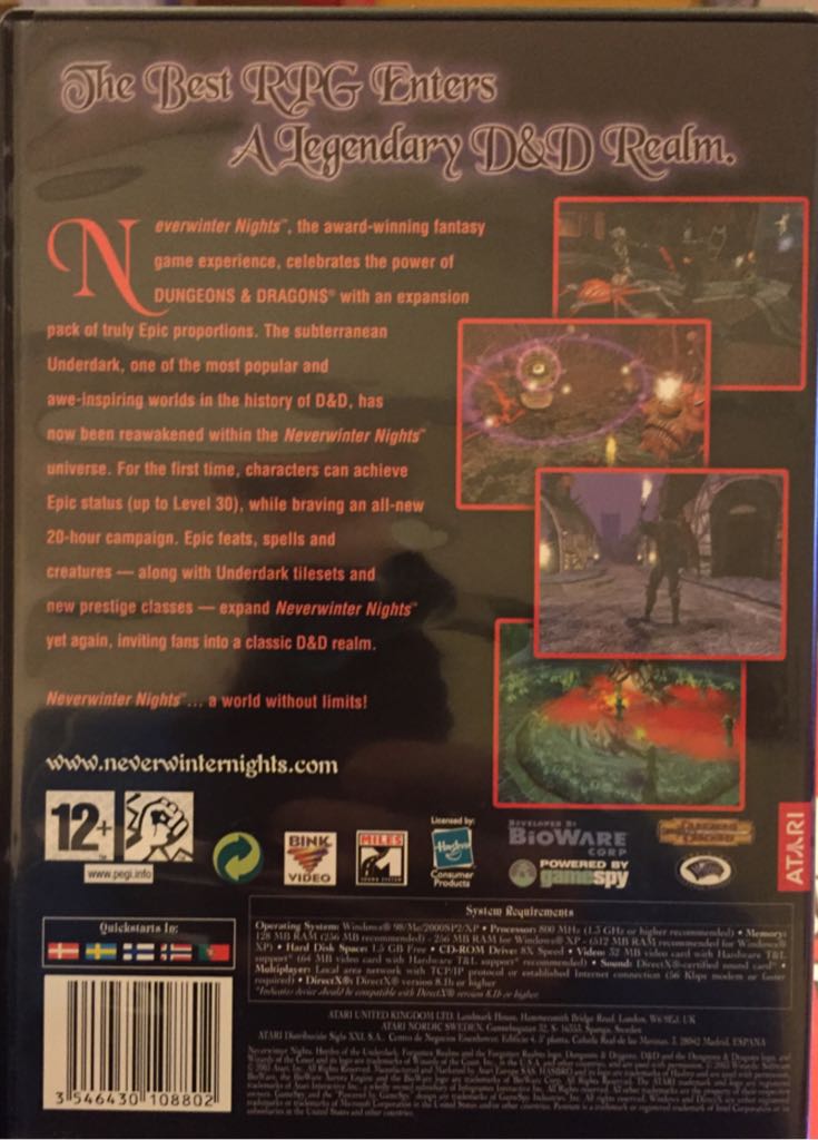 Neverwinter Nights: Hordes of the Underdark - PC (Atari - 1) video game collectible [Barcode 3546430108802] - Main Image 2