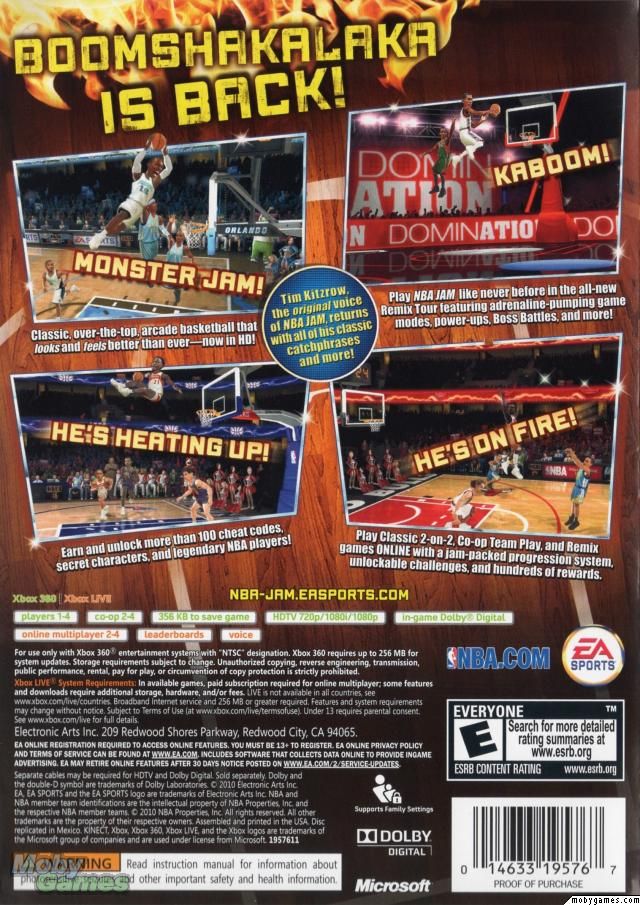 NBA Jam - Nintendo Wii (Electronic Arts/EA Games - 4) video game collectible [Barcode 17112772] - Main Image 2