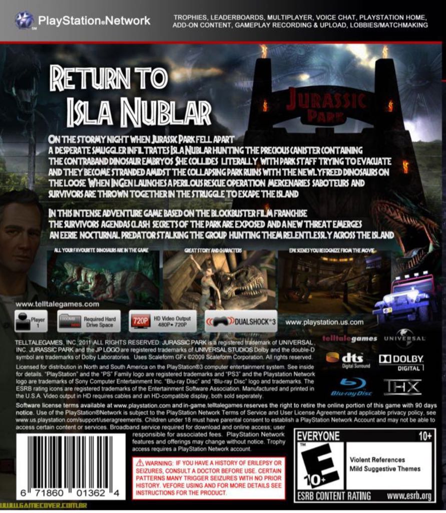Jurassic Park: The Game - PC (Telltale Games - 1) video game collectible [Barcode 4260089414617] - Main Image 2