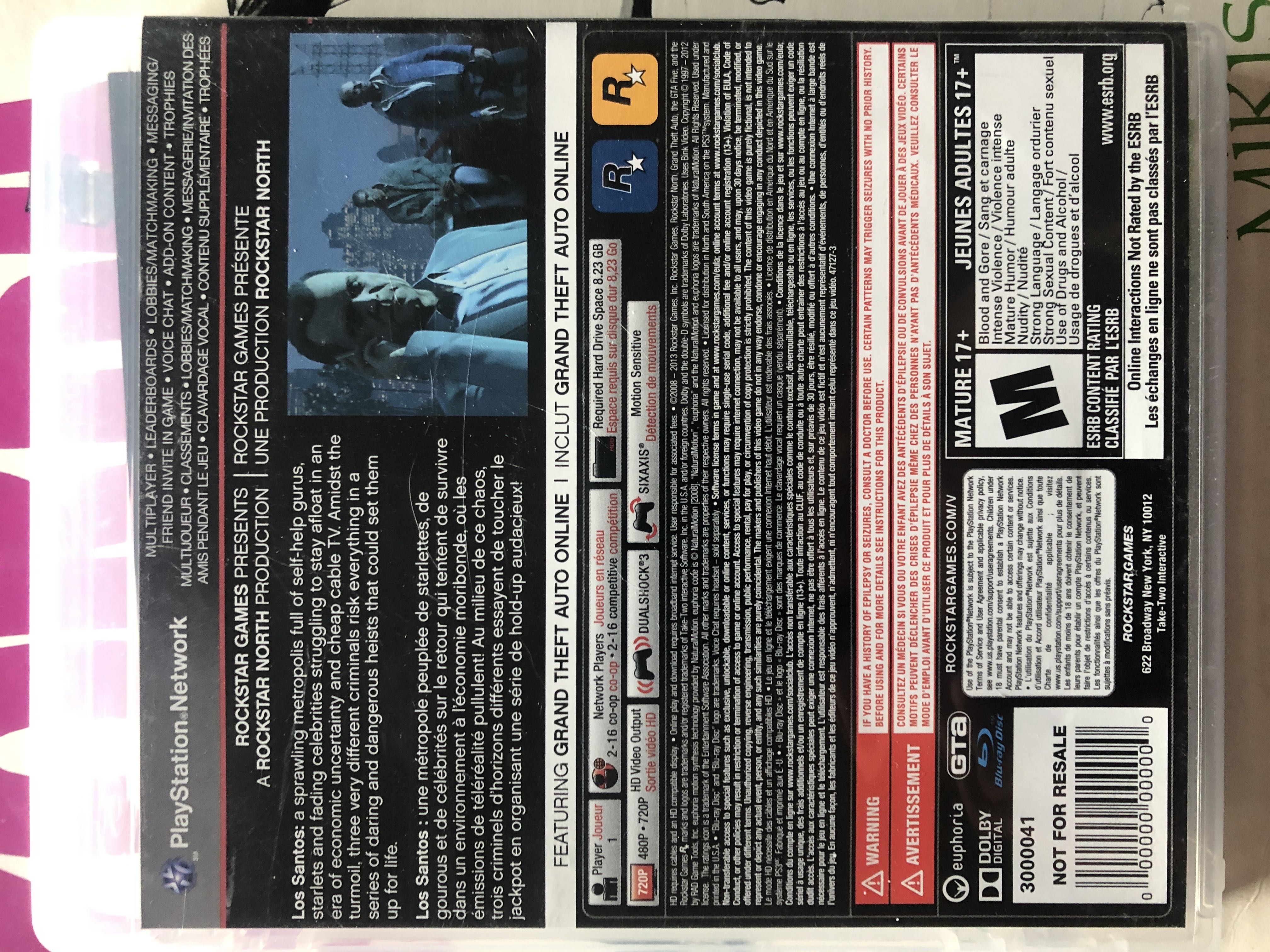 Grand Theft Auto V - Sony PlayStation 3 (PS3) (Rockstar) video game collectible [Barcode 4180477473043] - Main Image 2