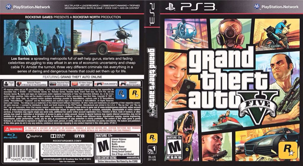 Grand Theft Auto V - Sony PlayStation 3 (PS3) (Rockstar) video game collectible - Main Image 2