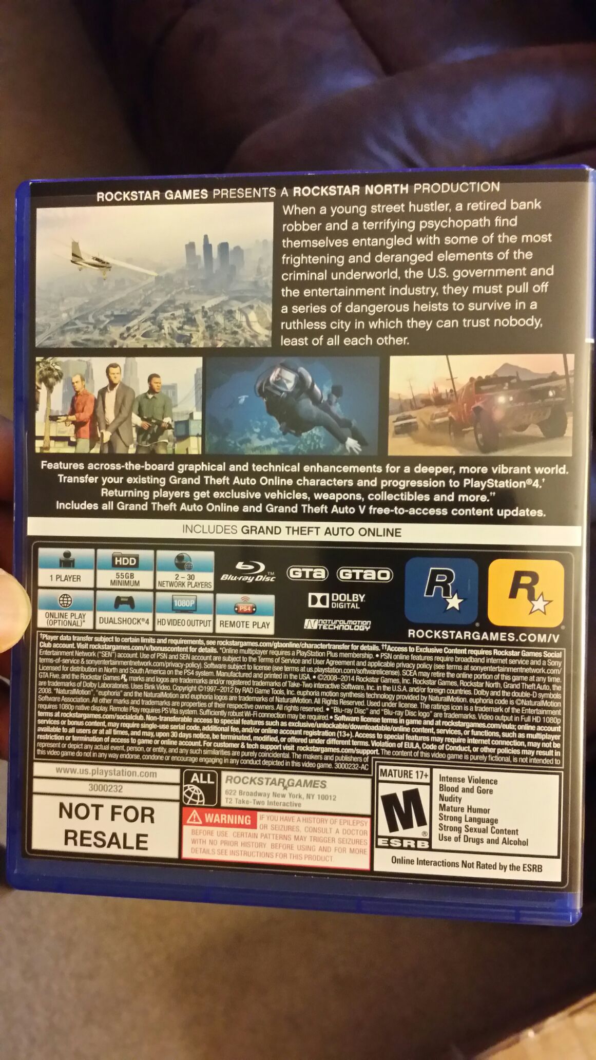 Grand Theft Auto V - Sony PlayStation 4 (PS4) (Rockstar Games) video game collectible - Main Image 2