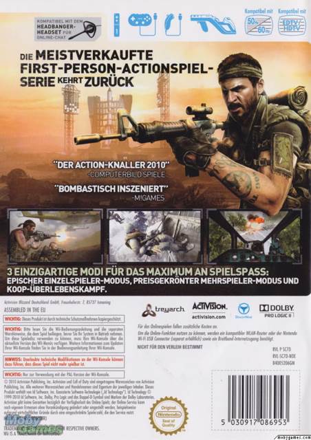 Call of Duty: Black Ops - Nintendo Wii (Activision - 2) video game collectible [Barcode 5030917086380] - Main Image 2