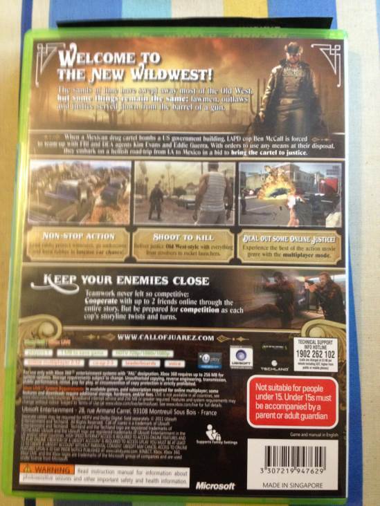Call Of Juarez The Cartel - Microsoft Xbox 360 (Ubisoft) video game collectible [Barcode 3307219872785] - Main Image 2