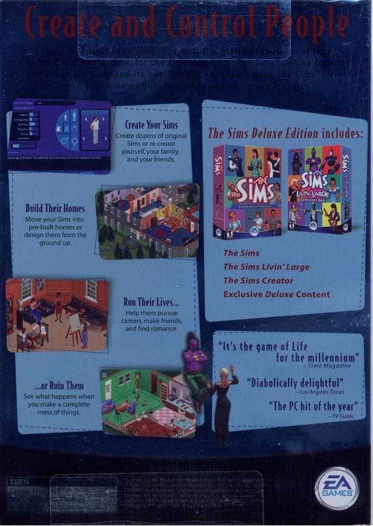 The Sims: Deluxe Edition - PC (EA Games / Electronic Arts - 1) video game collectible [Barcode 014633145762] - Main Image 2